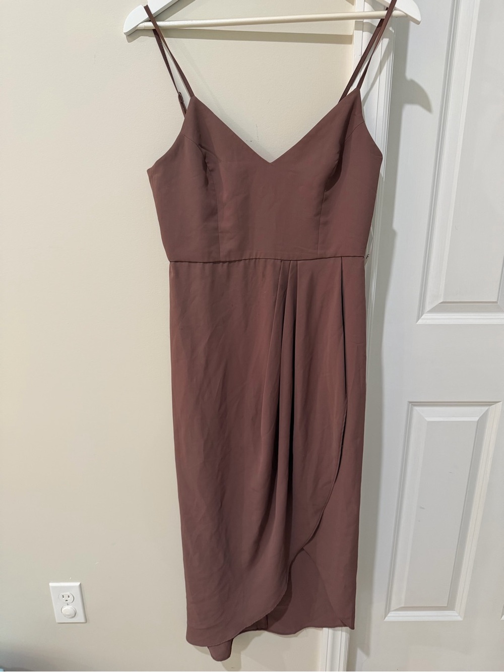 Lulu's Mauve Spaghetti Strap Midi Dress